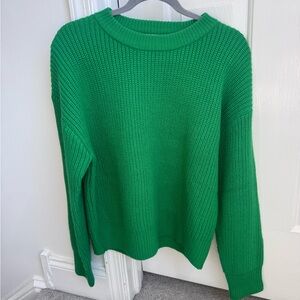 Zara Kelly Green Crew Neck Sweater